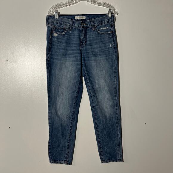 Abercrombie & Fitch Distressed Skinny Blue Denim Jeans Women’s Size 4 - Picture 1 of 7